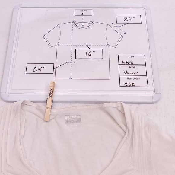 Converse One Star Button Up Long Sleeve Shirt Womens Size Small Small S White - Picture 8 of 8